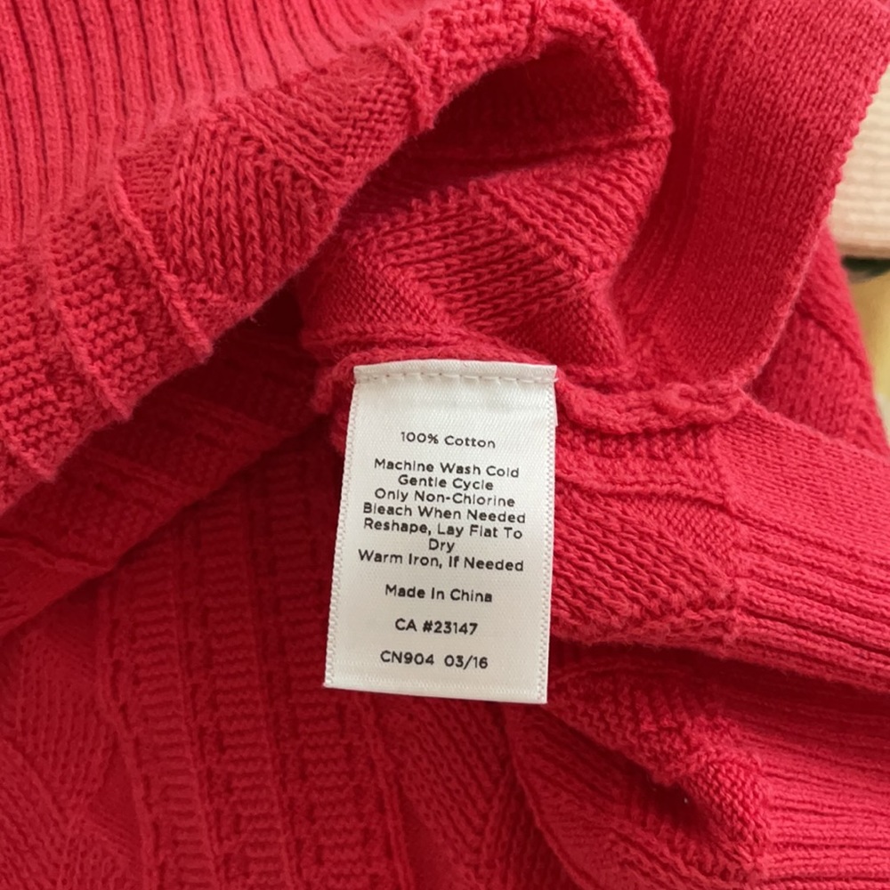 Talbots Cotton Cable Pullover Sweater - image 8